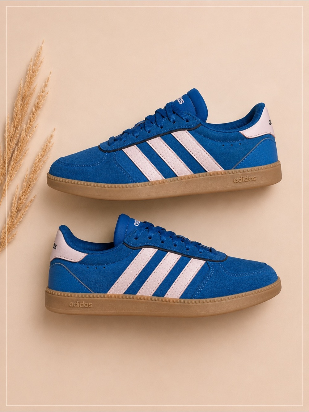 adidas Breaknet Sleek Lace Up Sneakers – Blue/Pink – Women’s 8.5